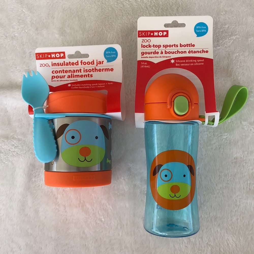 Skip Hop insulated food jar and sports bottle